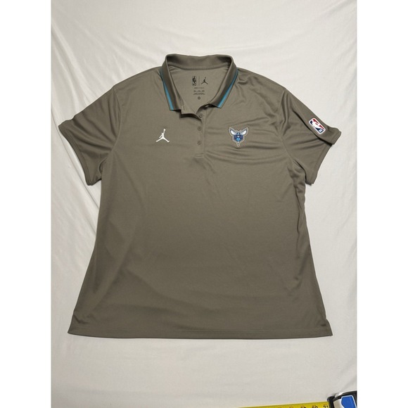 NBA Tops - Charlotte Hornets Nike Dri-Fit Jordan Team Coach Issue NBA Women's Size XXL